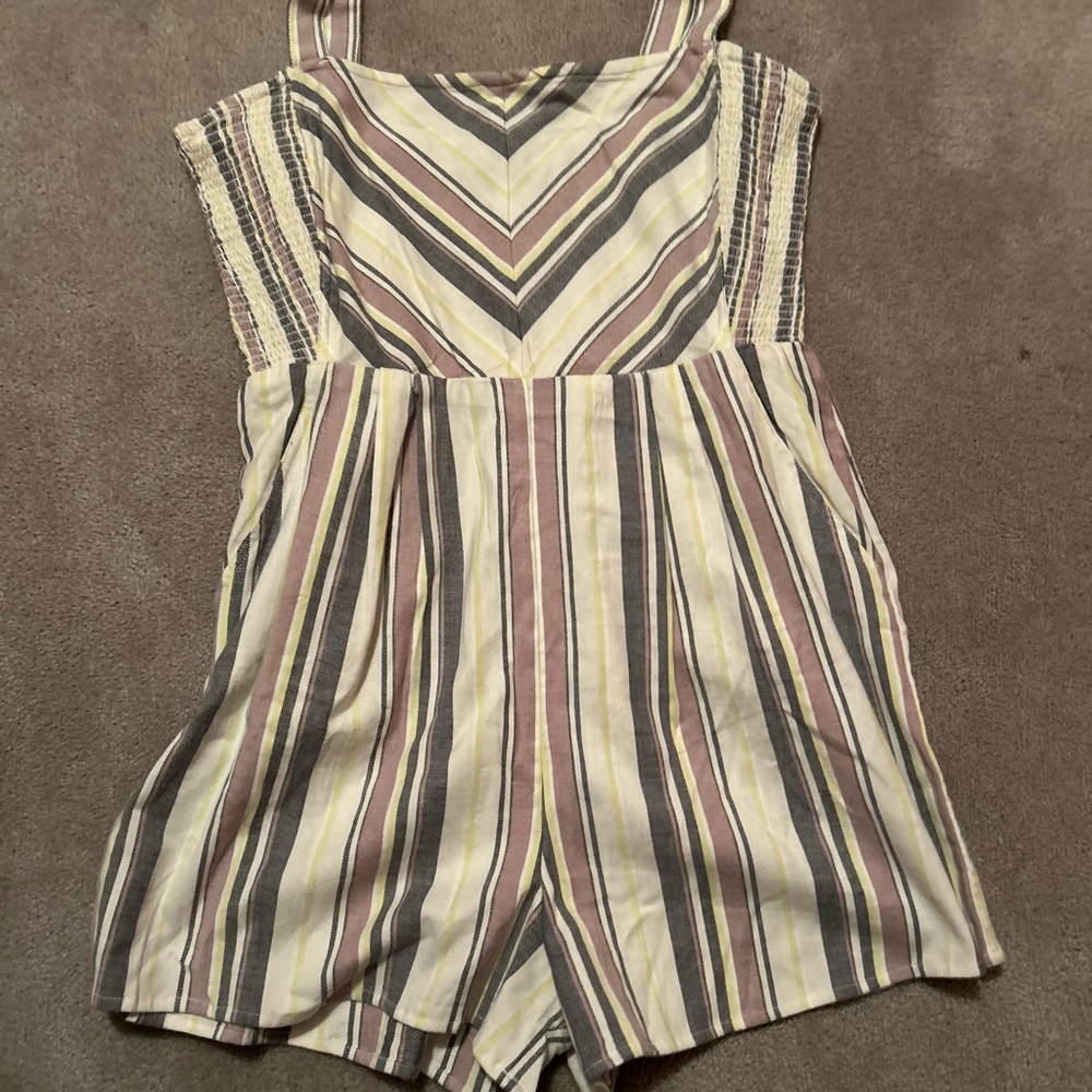 Volcom multi color shorts romper size L